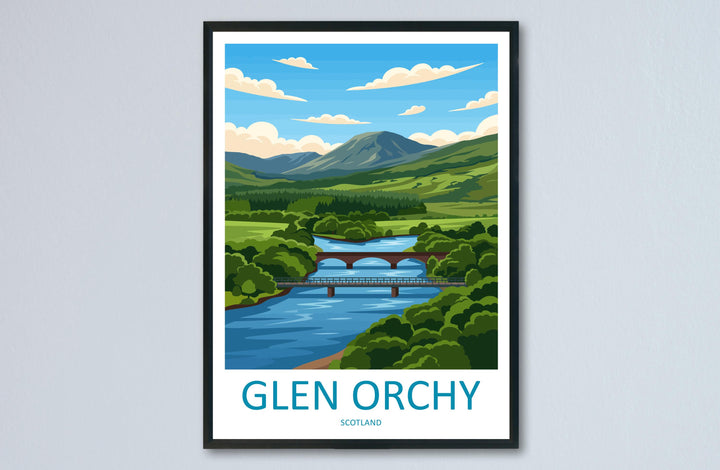 Glen Orchy Travel Print Glen Orchy Wall Decor Scotland Glen Orchy Art Glen Orchy Wall Art Scottish Highlands Poster Gift for Nature Lovers