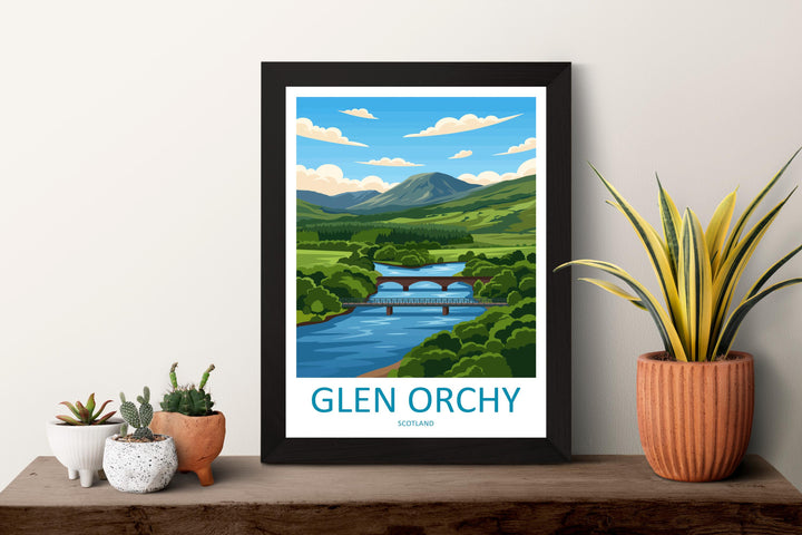 Glen Orchy Travel Print Glen Orchy Wall Decor Scotland Glen Orchy Art Glen Orchy Wall Art Scottish Highlands Poster Gift for Nature Lovers