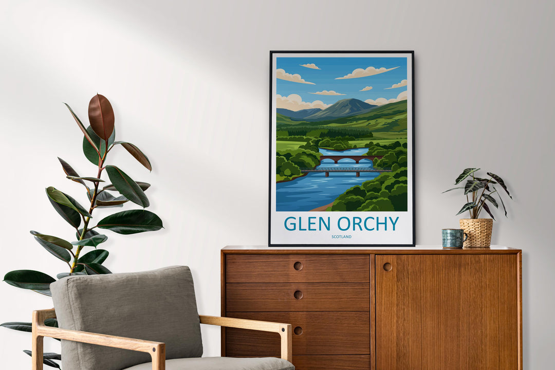 Glen Orchy Travel Print Glen Orchy Wall Decor Scotland Glen Orchy Art Glen Orchy Wall Art Scottish Highlands Poster Gift for Nature Lovers