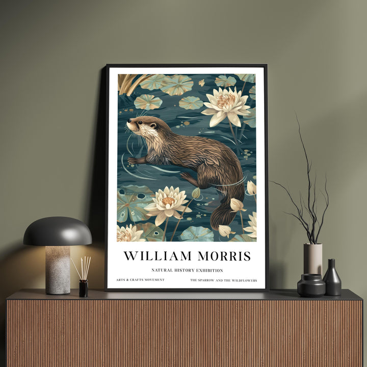 William Morris Otter Wall Art Water Lily Botanical Print Vintage Nature Cottagecore Decor Arts And Crafts Poster Artwork for Home