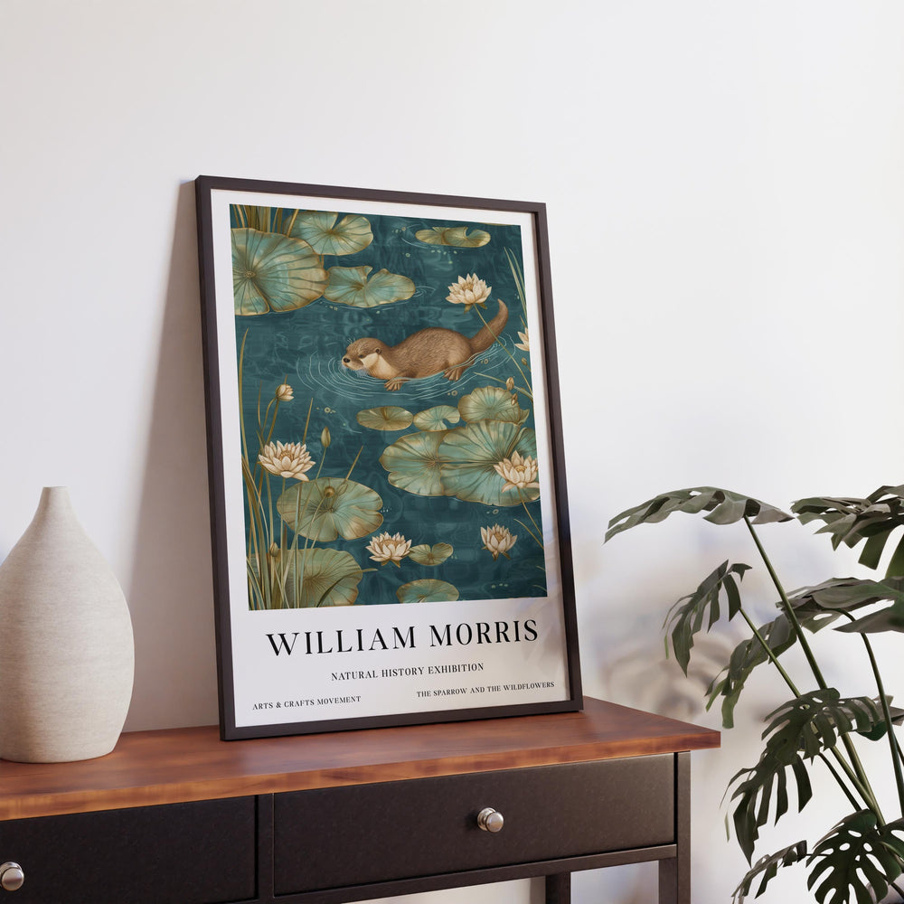 William Morris Otter Wall Art Water Lily Botanical Print Vintage Nature Cottagecore Decor Arts And Crafts Poster Artwork for Home