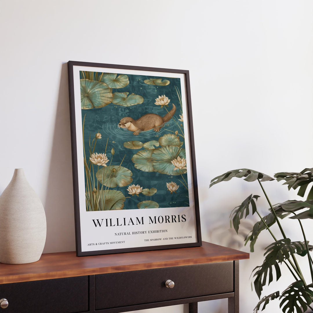 William Morris Otter Wall Art Water Lily Botanical Print Vintage Nature Cottagecore Decor Arts And Crafts Poster Artwork for Home