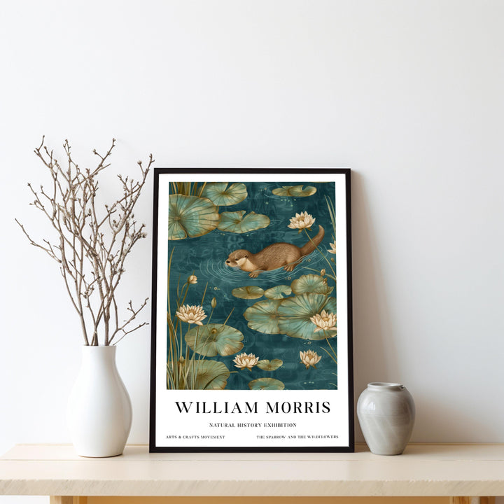 William Morris Otter Wall Art Water Lily Botanical Print Vintage Nature Cottagecore Decor Arts And Crafts Poster Artwork for Home