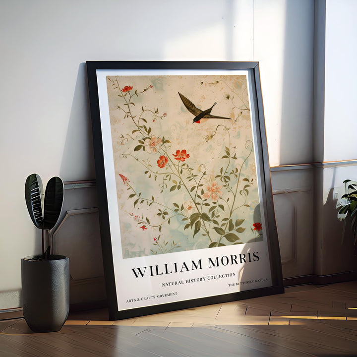 William Morris Swallow Bird Wall Art Botanical Floral Print Vintage Cottagecore Decor Arts And Crafts Nature Poster Artwork for Home