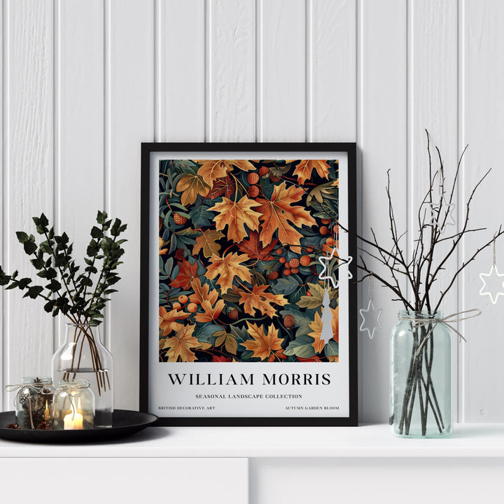 William Morris Autumn Leaves Wall Art Botanical Fall Print Vintage Cottagecore Decor Arts And Crafts Nature Poster Artwork for Home