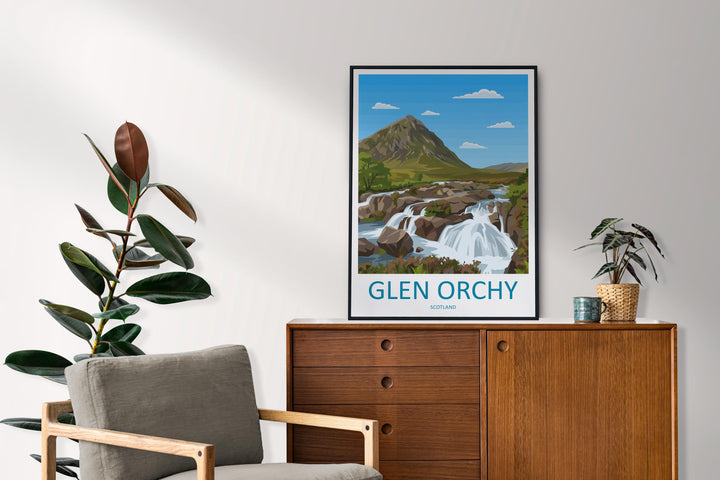 Glen Orchy Travel Print Glen Orchy Wall Decor Scotland Glen Orchy Art Glen Orchy Wall Art Scottish Highlands Poster Gift for Nature Lovers
